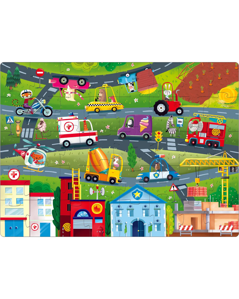 Vehicles book and 3D puzzle set by Sassi Lily & Dot