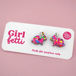 Girlfetti bunny acrylic stud earrings