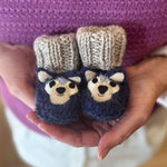Bluey Hand-knitted booties