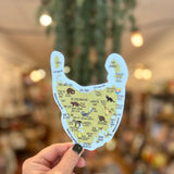 ‘Tassie, the best place on earth’ map bumper sticker