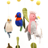 Felt cot mobile by Tara Treasures – Australian Birds