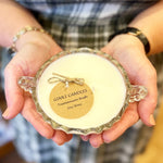 Vintage crystal bowl candle by  Ginki