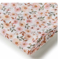 Spring floral organic muslin wrap