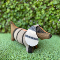Vintage blanket dachshund by Sixpence