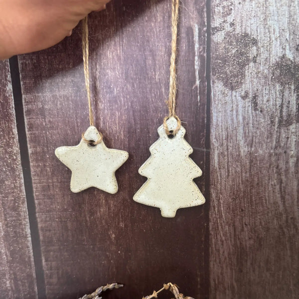 Ceramic Christmas star ornament