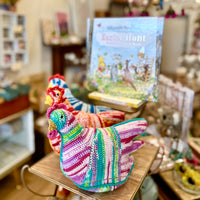 Emotional support crochet chicken