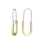 Silver and gold hoop earrings by Tiger Tree
