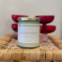 Christmas candle in clear jar