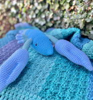 Loui the crochet blue lobster