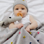 Cotton baby blanket – Confetti dots