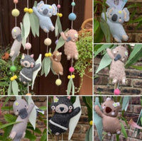 PRE-ORDER Australian animals felt baby mobile by Snuggle Puggle