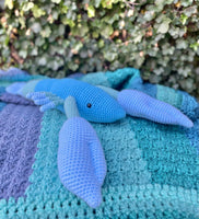 Loui the crochet blue lobster