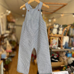 Pinstripe overalls with front pocket