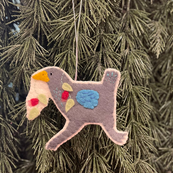 Felt turbo chook Christmas decoration