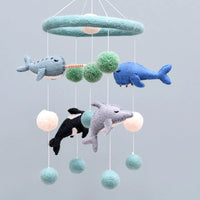 Ocean marine sea creatures felt cot mobile by Tara Treasures  (on hoop)