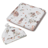 Koala organic jersey wrap and beanie set