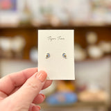 Enamel bluebird studs by Tiger Tree