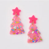 Martha Jean puffy Christmas tree earrings
