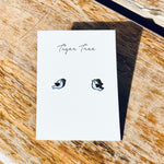 Enamel bluebird studs by Tiger Tree