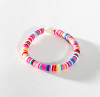 Pearl and heishi bead bracelet by Greenwood Designs