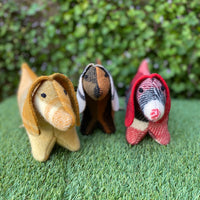 Vintage blanket dachshund by Sixpence