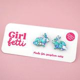 Girlfetti bunny acrylic stud earrings