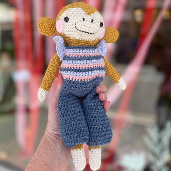 Lupita the crochet spider monkey