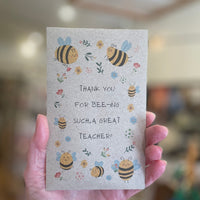 Bee Kind wildflower seeds packet - Thank you for bee-ing such a good teacher