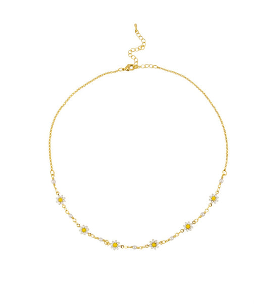 Tiger Tree daisy chain  necklace- gold