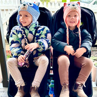 Bluey and Bingo beanie hats by Tracie