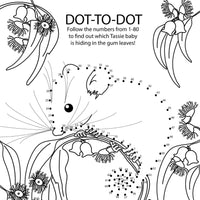 Ten Tassie Babies Tour Tasmania colouring activity book