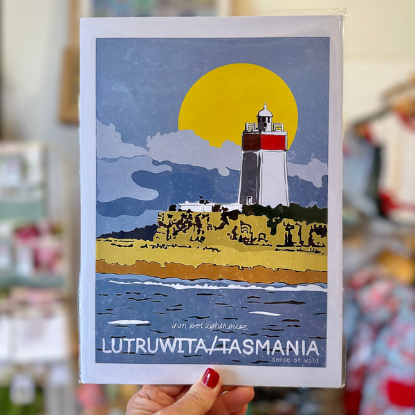Iron Pot Lighthouse A4 art print by Sense of Wild
