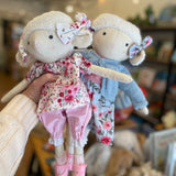Fabric lamb doll by Huggables