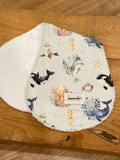 Dotti’s burp cloth with towelling back