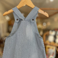 Pinstripe overalls with front pocket
