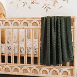 Diamond knit organic baby blanket by Snuggle Hunny