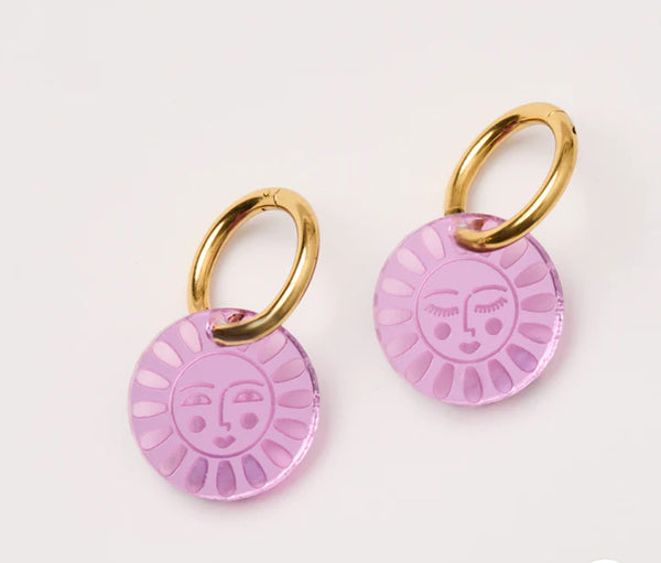Martha Jean bright/shy hoop earrings (violet)
