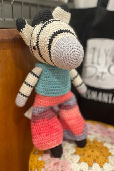 Henriette the crochet zebra