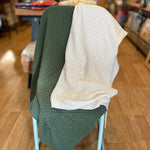 Diamond knit organic baby blanket by Snuggle Hunny