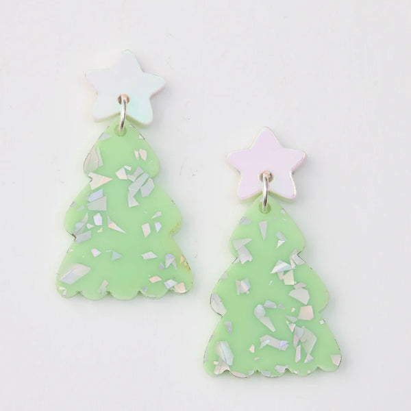 Martha Jean puffy Christmas tree earrings