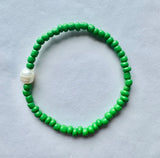 Pearl seed bead bracelet by Greenwood Designs