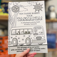 Ten Tassie Babies Tour Tasmania colouring activity book