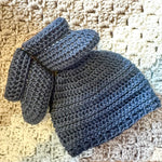 Newborn beanie and booties set