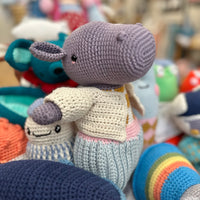 Peggy hippopotamus by The Crocheting Constable