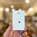 Black enamel kitty cat necklace by Tiger Tree