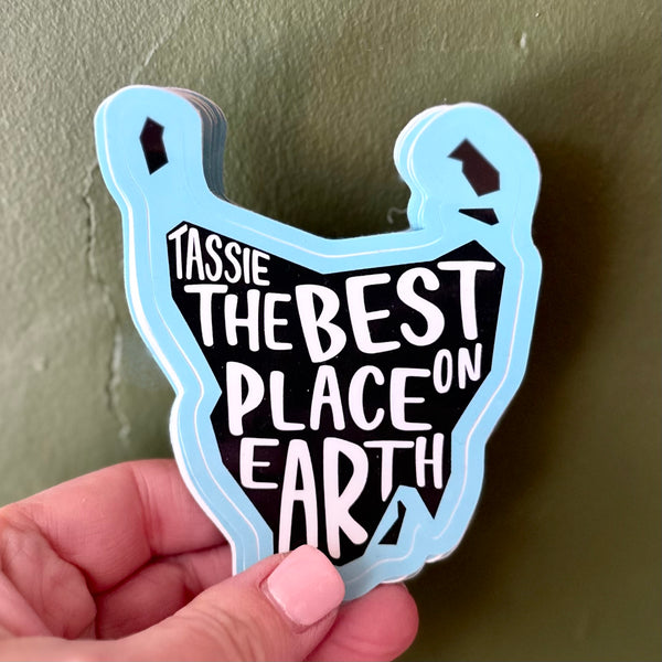 Tassie, the best place on earth map sticker
