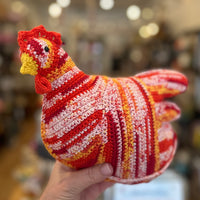 Emotional support crochet chicken