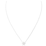 Tiger tree silver brushed star necklace