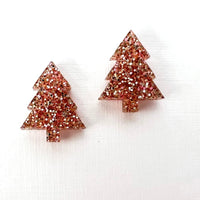 Lacey Lou Christmas tree stud earrings