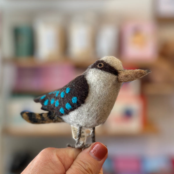 Handmade felted kookaburra by Vevoke